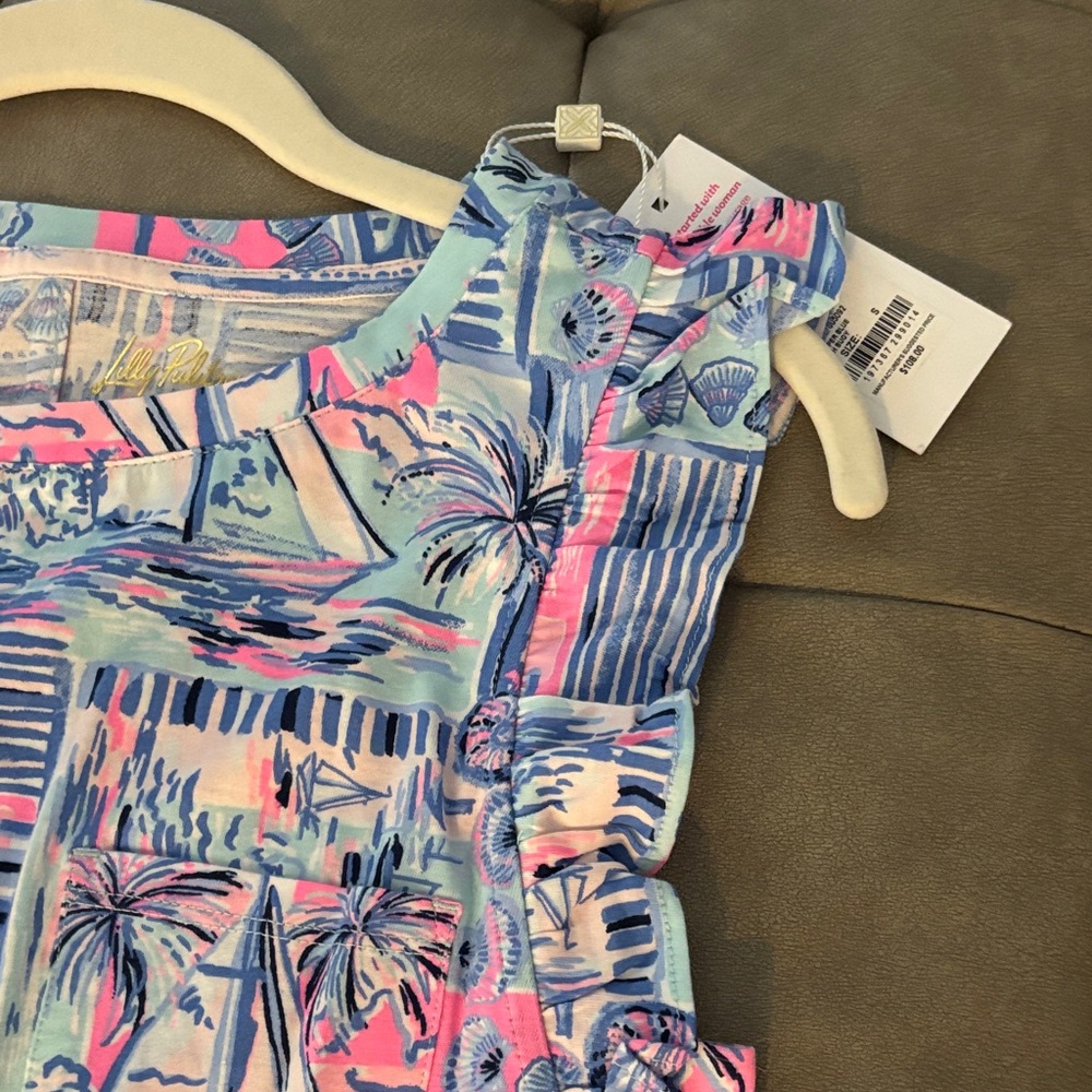 Lilly Pulitzer Blue and Pink Tropical Dress - Picture 5 of 7
